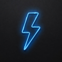 Neon Lightning Icon